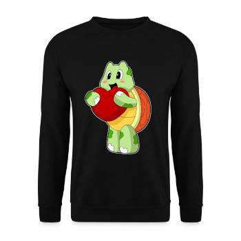 Turtle Heart - Unisex Sweatshirt - black - Front - Alina (178cm) & Michal (187cm)