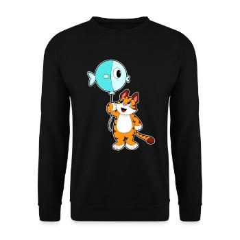 Ballon Tigre - Sweat-shirt Unisexe - noir - Devant - Alina (178cm) & Michal (187cm)