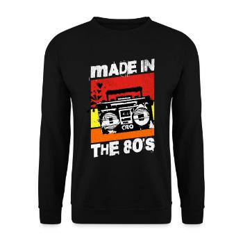 Musique rétro Made In The 80s - Sweat-shirt Unisexe - noir - Devant - Alina (178cm) & Michal (187cm)
