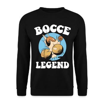 Boulespieler Boulekugel für Bouler Petanque Boule - Unisex Pullover - Schwarz - Vorne - Alina (178cm) & Michal (187cm)
