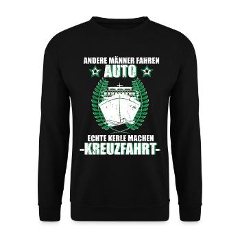 Kreuzfahrt Kreuzfahrer Urlaub Schiff Herren Reise - Unisex Pullover - Schwarz - Vorne - Alina (178cm) & Michal (187cm)