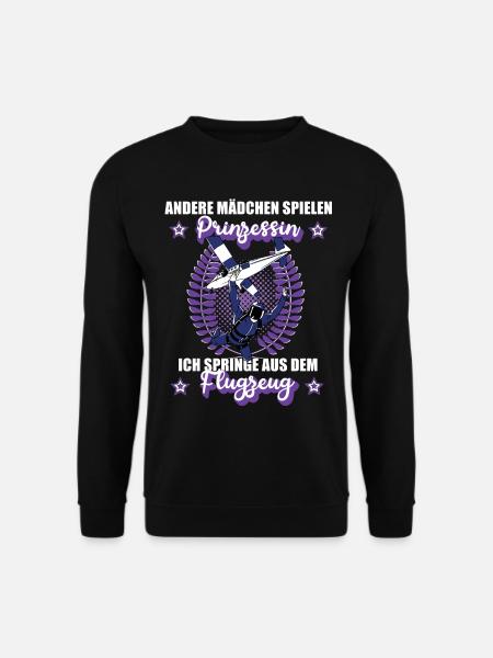 Fallschirmspringen Fallschirm Tandemsprung Mädchen - Unisex Pullover - Schwarz
