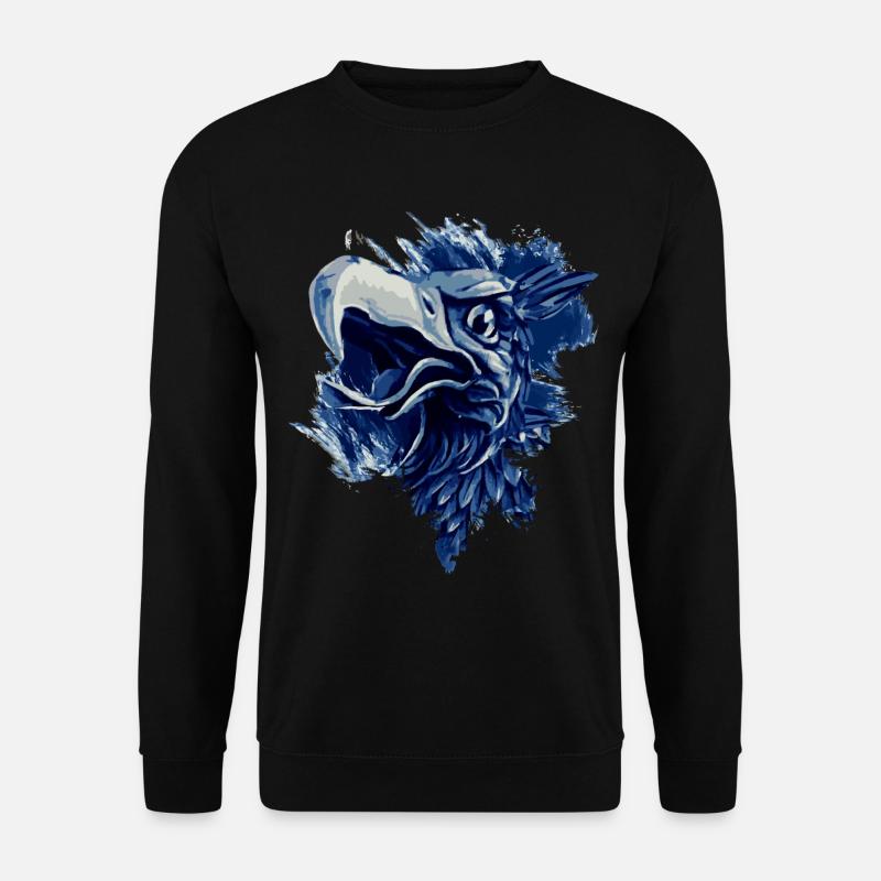 Greif in blau weiss Rostock - Unisex Pullover - Schwarz