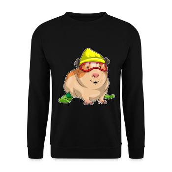 Ski cochon d’Inde ski - Sweat-shirt Unisexe - noir - Devant - Alina (178cm) & Michal (187cm)