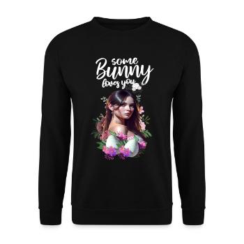 Sexy Bunny - certains lapins vous aiment - Sweat-shirt Unisexe - noir - Devant - Alina (178cm) & Michal (187cm)