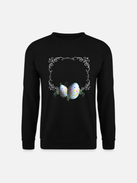 Festive Easter Egg Picture Frame - Unisex Sweatshirt - black