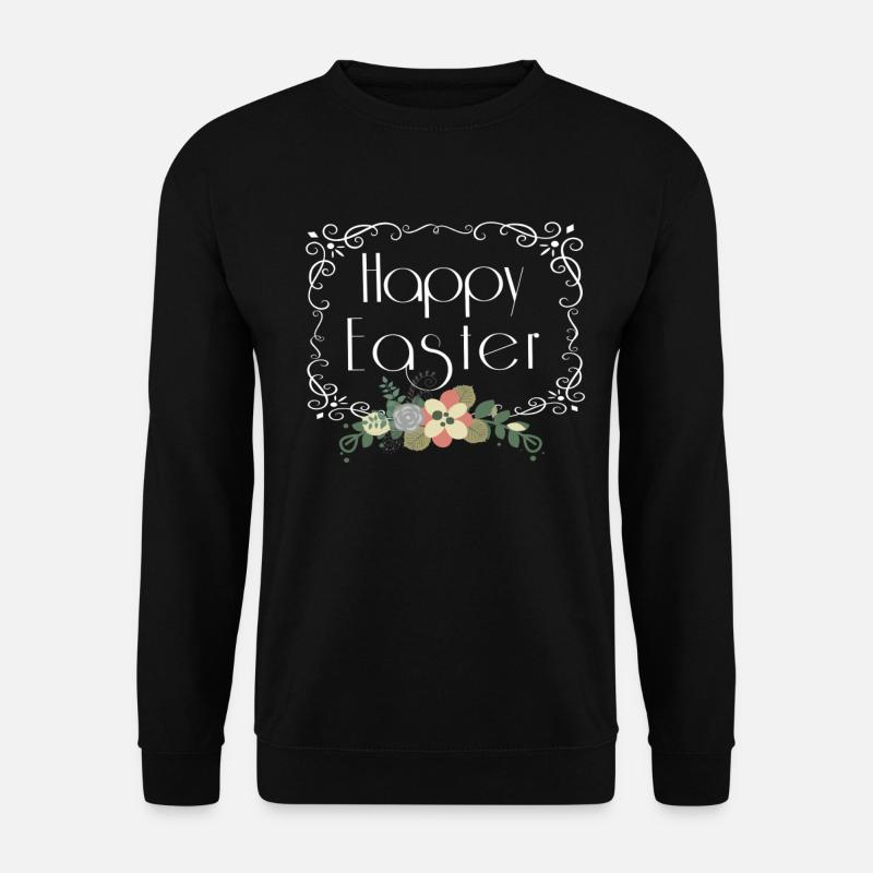 Happy Easter Floral - Unisex Sweatshirt - black