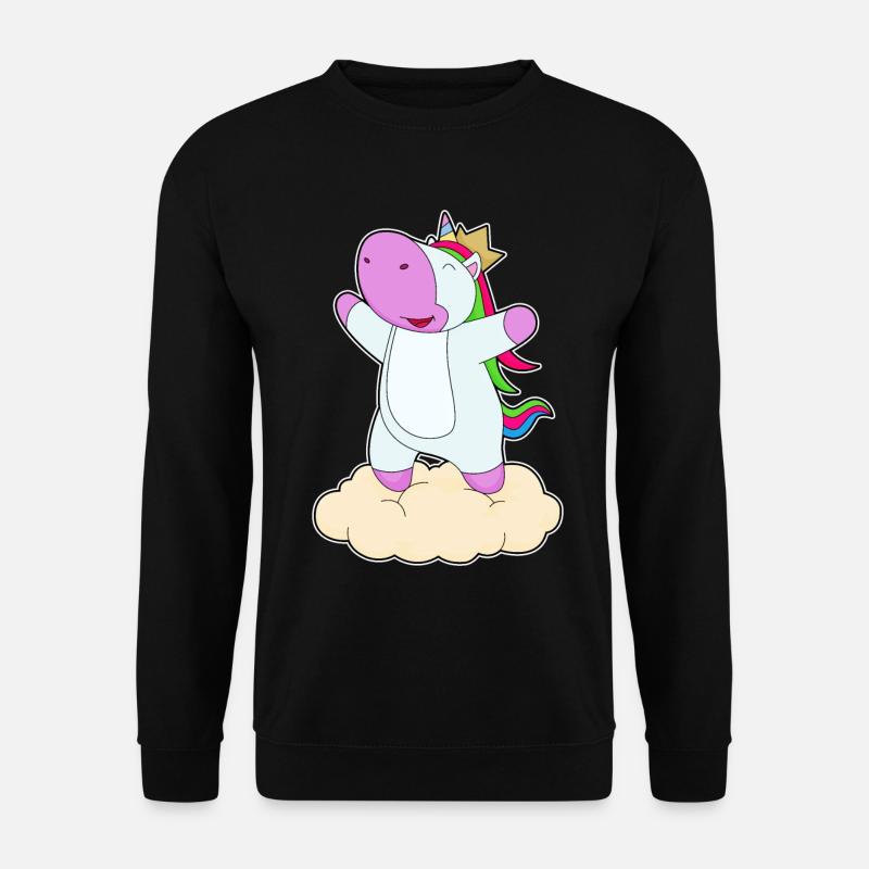 Einhorn Prinz Krone - Unisex Pullover - Schwarz