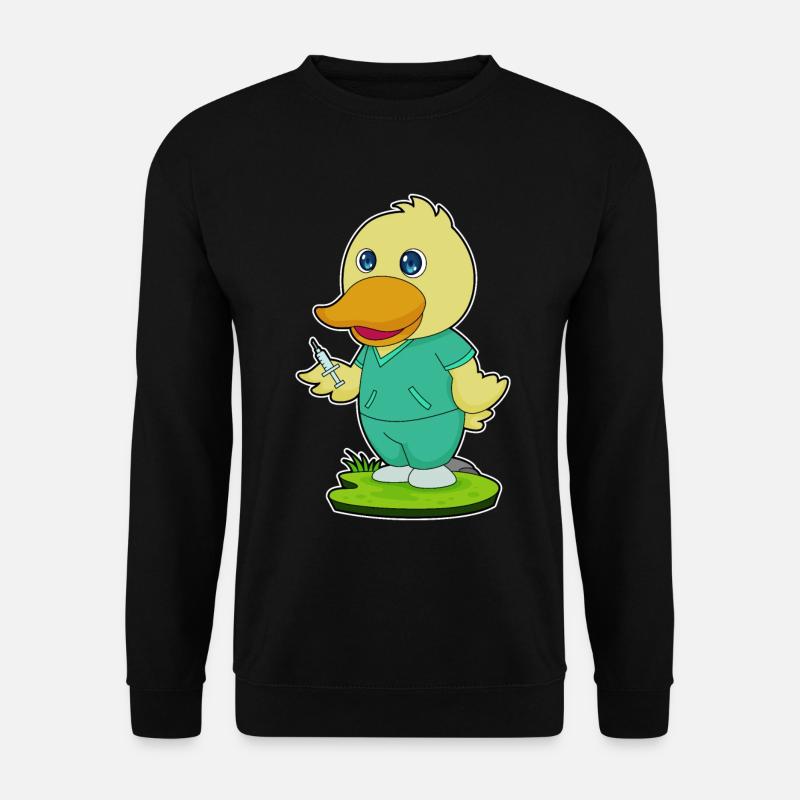Seringue d’infirmière canard - Sweat-shirt Unisexe - noir