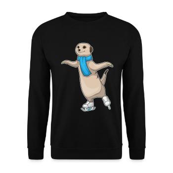 Suricates patins à glace - Sweat-shirt Unisexe - noir - Devant - Alina (178cm) & Michal (187cm)