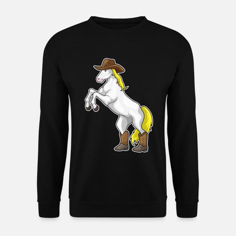 Bottes de cowboy pour chevaux - Sweat-shirt Unisexe - noir
