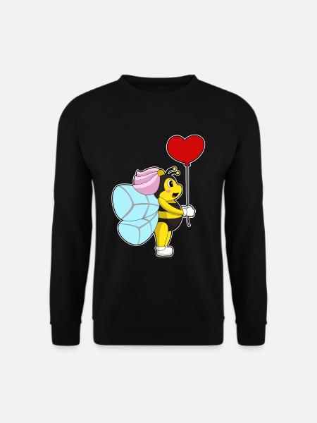 Bee Bride Balloon Wedding - Unisex Sweatshirt - black