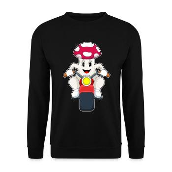Pilz Motorcycle - Unisex Sweatshirt - black - Front - Alina (178cm) & Michal (187cm)