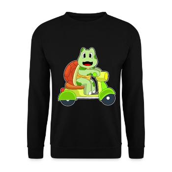 Turtle Scooter - Unisex Sweatshirt - black - Front - Alina (178cm) & Michal (187cm)