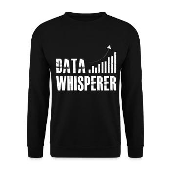 Data Whisperer Science Analyst Software Engineer - Unisex Sweatshirt - black - Front - Alina (178cm) & Michal (187cm)