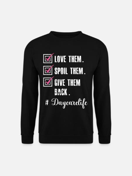Love Daycare Provider Childcare Teacher - Unisex Pullover - Schwarz