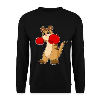 Boxer Boxeur Suricate Gants de boxe Boxe - Sweat-shirt Unisexe - noir - Devant - Alina (178cm) & Michal (187cm)