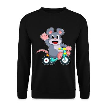 Rat Bicycle - Unisex Sweatshirt - black - Front - Alina (178cm) & Michal (187cm)