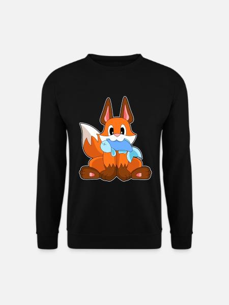 Fox fish - Unisex Sweatshirt - black