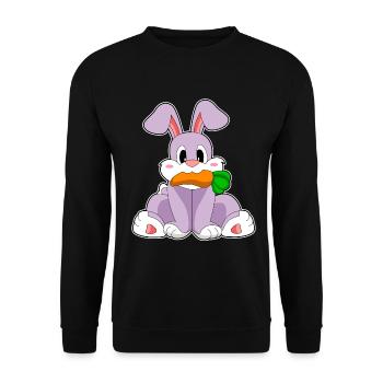 Carotte de lapin - Sweat-shirt Unisexe - noir - Devant - Alina (178cm) & Michal (187cm)