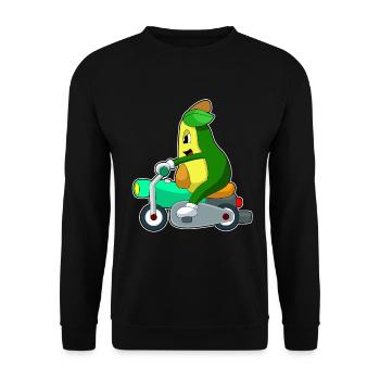 Avocado Motorcycle - Unisex Sweatshirt - black - Front - Alina (178cm) & Michal (187cm)