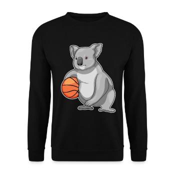 Koala Basketball Player Basketball - Unisex Sweatshirt - black - Front - Alina (178cm) & Michal (187cm)