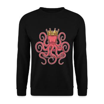 Couronne de pieuvre - Sweat-shirt Unisexe - noir - Devant - Alina (178cm) & Michal (187cm)