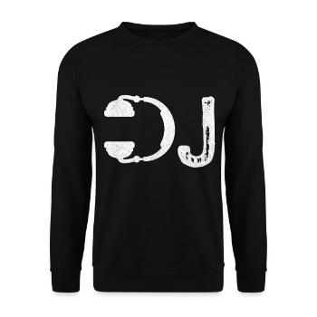 DJ Headphone Shirt I Heart Being A DJs Party Tee - Sweat-shirt Unisexe - noir - Devant - Alina (178cm) & Michal (187cm)