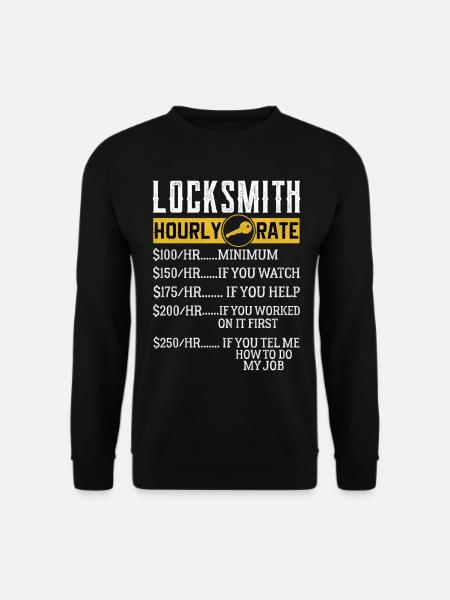 Locksmith Hourly rates Locksmith - Unisex Sweatshirt - black