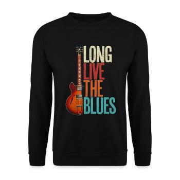 Blues Music Guitar Funny Saying for Guitarist - Unisex Sweatshirt - black - Front - Alina (178cm) & Michal (187cm)