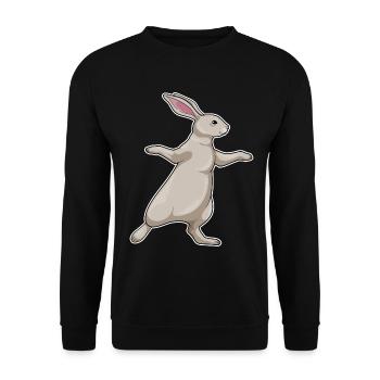 Hase Yoga Fitness Gymnastik - Unisex Pullover - Schwarz - Vorne - Alina (178cm) & Michal (187cm)