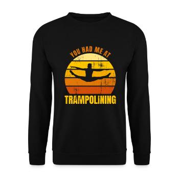 Drôle de citation de trampoline - Sweat-shirt Unisexe - noir - Devant - Alina (178cm) & Michal (187cm)