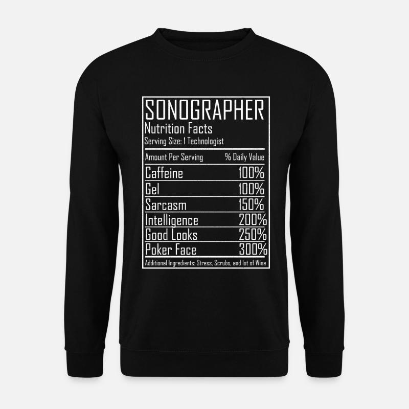 Ultrasound Tech Sonographer Radiology Nutrition - Unisex Sweatshirt - black