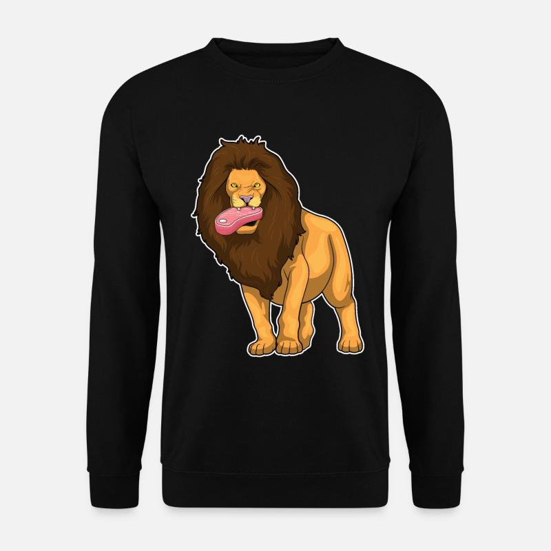 Löwe Fleisch - Unisex Pullover - Schwarz