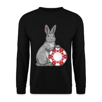 Bunny Poker Jetons de poker - Sweat-shirt Unisexe - noir - Devant - Alina (178cm) & Michal (187cm)