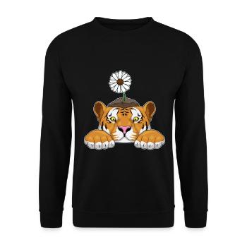 Marguerites tigres - Sweat-shirt Unisexe - noir - Devant - Alina (178cm) & Michal (187cm)