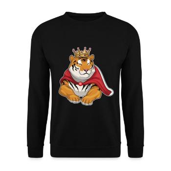 Couronne de Tigre - Sweat-shirt Unisexe - noir - Devant - Alina (178cm) & Michal (187cm)