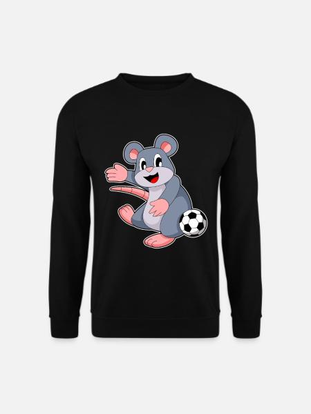 Mouse Soccer Player Soccer - Unisex Sweatshirt - black