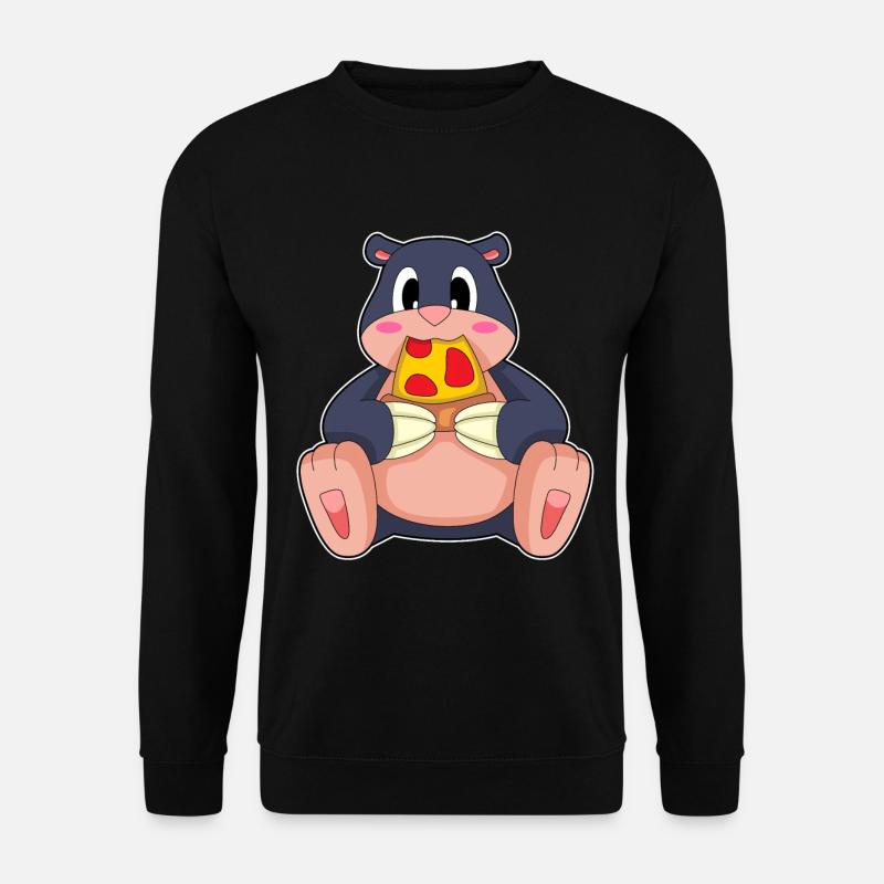 Maulwurf Pizza - Unisex Pullover - Schwarz