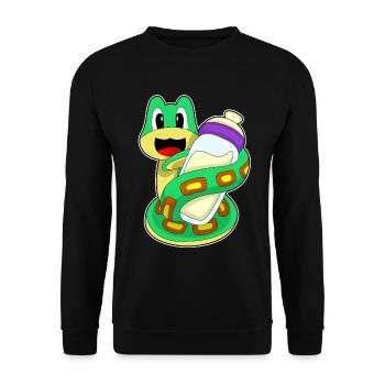 Lait de bébé Snake - Sweat-shirt Unisexe - noir - Devant - Alina (178cm) & Michal (187cm)