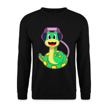 Musique de casque Snake - Sweat-shirt Unisexe - noir - Devant - Alina (178cm) & Michal (187cm)