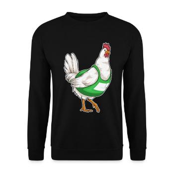 Poulet Jogger Jogging Sports - Sweat-shirt Unisexe - noir - Devant - Alina (178cm) & Michal (187cm)