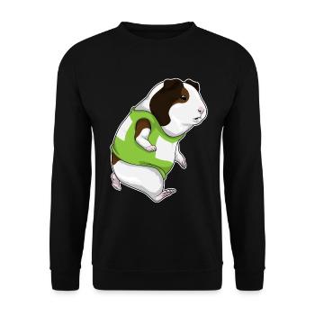 Cochon d’Inde joggeur jogging sport - Sweat-shirt Unisexe - noir - Devant - Alina (178cm) & Michal (187cm)