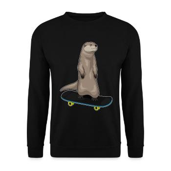 Planche à roulettes Otter Skater - Sweat-shirt Unisexe - noir - Devant - Alina (178cm) & Michal (187cm)