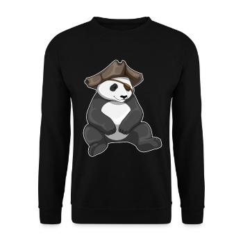 Chapeau de pirate panda - Sweat-shirt Unisexe - noir - Devant - Alina (178cm) & Michal (187cm)