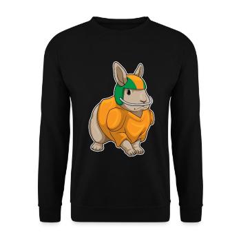 Rabbit American Football Sports - Unisex Sweatshirt - black - Front - Alina (178cm) & Michal (187cm)