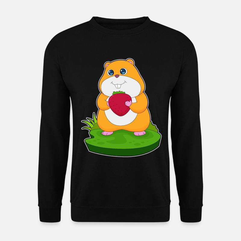 Hamster Fraise Fruit - Sweat-shirt Unisexe - noir