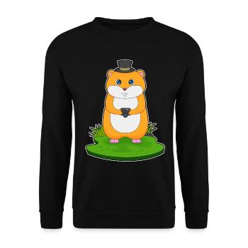 Hamster Photographe Appareil photo - Sweat-shirt Unisexe - noir - Devant - Alina (178cm) & Michal (187cm)