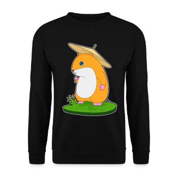 Hamster Umbrella - Unisex Sweatshirt - black - Front - Alina (178cm) & Michal (187cm)