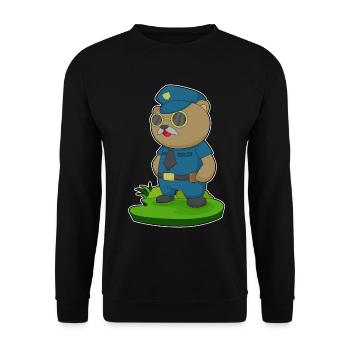 Bear Policeman Lunettes de soleil Police - Sweat-shirt Unisexe - noir - Devant - Alina (178cm) & Michal (187cm)